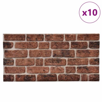 Fali panelek 10 pcs barna tégla 100 x 50 cm eps hab