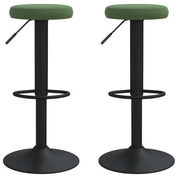 2 db sötétzöld bársony bárszék