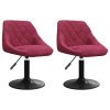 2 db bordó bársony forgó étkezőszék