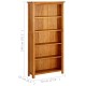 5 szintes tömör tölgyfa könyvespolc 70 x 22 x 140 cm 5 szintes tömör tölgyfa könyvespolc 70 x 22 x 140 cm