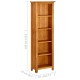 5 szintes tömör tölgyfa könyvespolc 45 x 22 x 140 cm 5 szintes tömör tölgyfa könyvespolc 45 x 22 x 140 cm