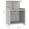 2 db betonszürke szerelt fa éjjeliszekrény 40 x 35 x 60 cm