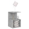 2 db betonszürke szerelt fa éjjeliszekrény 35 x 35 x 55 cm