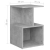 2 db betonszürke szerelt fa éjjeliszekrény 35 x 35 x 55 cm
