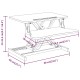 Acél és fatermék állítható munkaállomás 60 x 40 x (13-41,5) cm Acél és fatermék állítható munkaállomás 60 x 40 x (13-41,5) cm