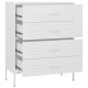 Fehér acél fiókos szekrény 80 x 35 x 101,5 cm Fehér acél fiókos szekrény 80 x 35 x 101,5 cm