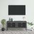 antracitszürke acél tv-szekrény 105 x 35 x 50 cm