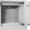 Világosszürke acél irodai szekrény 90 x 40 x 102 cm