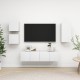 5 részes fehér forgácslap tv-szekrényszett 5 részes fehér forgácslap tv-szekrényszett