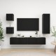 5 részes fekete forgácslap tv-szekrényszett 5 részes fekete forgácslap tv-szekrényszett