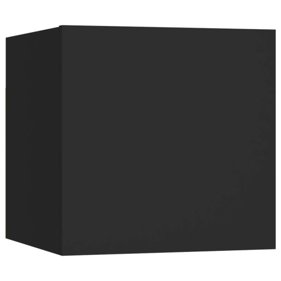 10 részes fekete forgácslap tv-szekrényszett