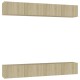 4 db sonoma-tölgyszínű forgácslap tv-szekrény 100 x 30 x 30 cm 4 db sonoma-tölgyszínű forgácslap tv-szekrény 100 x 30 x 30 cm