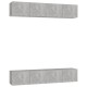 4 db betonszürke forgácslap tv-szekrény 80 x 30 x 30 cm 4 db betonszürke forgácslap tv-szekrény 80 x 30 x 30 cm