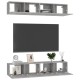 4 db betonszürke forgácslap tv-szekrény 80 x 30 x 30 cm 4 db betonszürke forgácslap tv-szekrény 80 x 30 x 30 cm