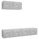 3 db betonszürke forgácslap tv-szekrény 3 db betonszürke forgácslap tv-szekrény