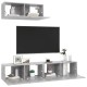 3 db betonszürke forgácslap tv-szekrény 3 db betonszürke forgácslap tv-szekrény