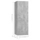 4 db betonszürke forgácslap tv-szekrény 30,5 x 30 x 90 cm 4 db betonszürke forgácslap tv-szekrény 30,5 x 30 x 90 cm