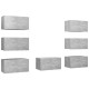 7 db betonszürke forgácslap tv-szekrény 30,5 x 30 x 60 cm