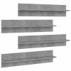 4 db betonszürke forgácslap fali polc 80 x 11,5 x 18 cm