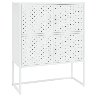 Fehér acél magasszekrény 80 x 35 x 100 cm