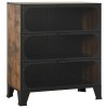 Rusztikus barna fém és mdf tárolószekrény 72 x 36 x 82 cm