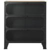 Rusztikus barna fém és mdf tárolószekrény 72 x 36 x 82 cm