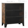 Rusztikus barna fém és mdf tárolószekrény 72 x 36 x 82 cm