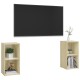 2 db sonoma-tölgyszínű forgácslap tv-szekrény 72 x 35 x 36,5 cm