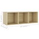 2 db sonoma-tölgyszínű forgácslap tv-szekrény 107 x 35 x 37 cm