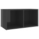 2 db magasfényű szürke forgácslap tv-szekrény 72 x 35 x 36,5 cm