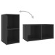 2 db magasfényű szürke forgácslap tv-szekrény 72 x 35 x 36,5 cm