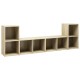 4 db sonoma-tölgyszínű forgácslap tv-szekrény 72 x 35 x 36,5 cm