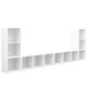 4 db fehér forgácslap tv-szekrény 107 x 35 x 37 cm 4 db fehér forgácslap tv-szekrény 107 x 35 x 37 cm