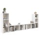 4 db fehér forgácslap tv-szekrény 107 x 35 x 37 cm 4 db fehér forgácslap tv-szekrény 107 x 35 x 37 cm