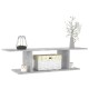 Betonszürke falra szerelhető tv-szekrény 103 x 30 x 26,5 cm