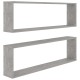 2 db betonszürke forgácslap fali polc 100 x 15 x 30 cm 2 db betonszürke forgácslap fali polc 100 x 15 x 30 cm