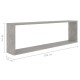 2 db betonszürke forgácslap fali polc 100 x 15 x 30 cm 2 db betonszürke forgácslap fali polc 100 x 15 x 30 cm