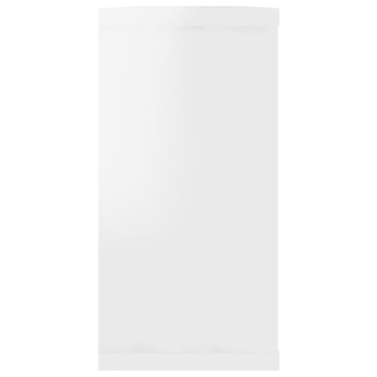 4 db magasfényű fehér forgácslap fali polc 100 x 15 x 30 cm