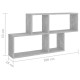 Betonszürke forgácslap fali polc 100 x 18 x 53 cm