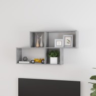 Betonszürke forgácslap fali polc 100 x 18 x 53 cm