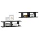 2 db fekete forgácslap fali polc 78 x 18 x 20 cm 2 db fekete forgácslap fali polc 78 x 18 x 20 cm