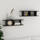 2 db fekete forgácslap fali polc 78 x 18 x 20 cm 2 db fekete forgácslap fali polc 78 x 18 x 20 cm