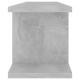 2 db betonszürke forgácslap fali polc 78 x 18 x 20 cm