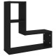 2 db fekete forgácslap fali polc 50 x 15 x 50 cm 2 db fekete forgácslap fali polc 50 x 15 x 50 cm