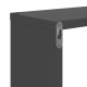 2 db magasfényű szürke forgácslap fali polc 50 x 15 x 50 cm