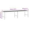 Tömör tíkfa kerti pad 180 cm