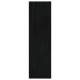 Fekete tömör fenyőfa könyvszekrény/térelválasztó 100 x 30 x 103 cm