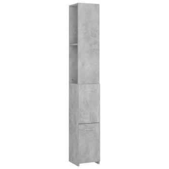 Betonszürke szerelt fa fürdőszobaszekrény 25x26,5x170 cm