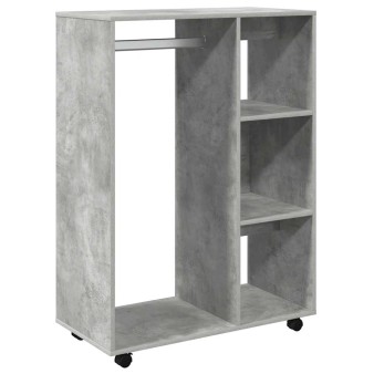 Betonszürke szerelt fa ruhásszekrény 80 x 40 x 110 cm