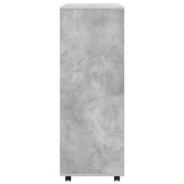 Betonszürke szerelt fa ruhásszekrény 80 x 40 x 110 cm